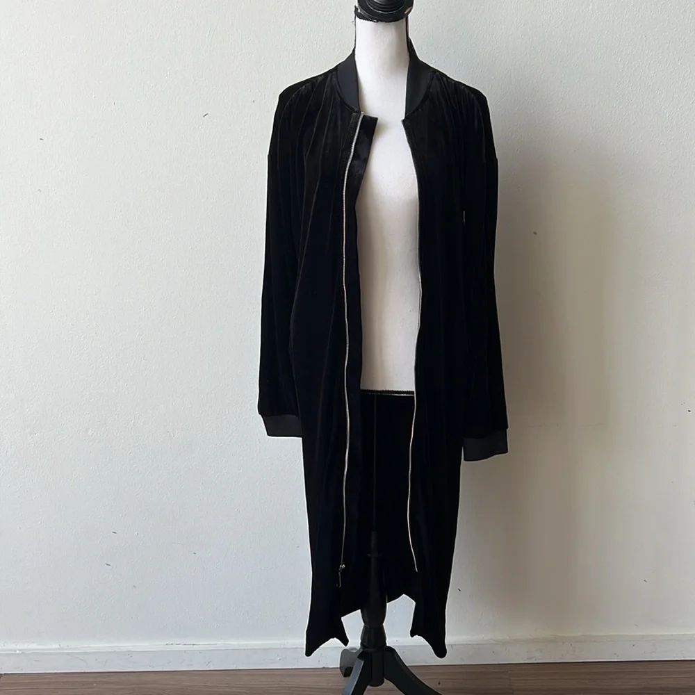 Juicy Couture Black Label Velvet Long Dress Jacket - Picture 2 of 6